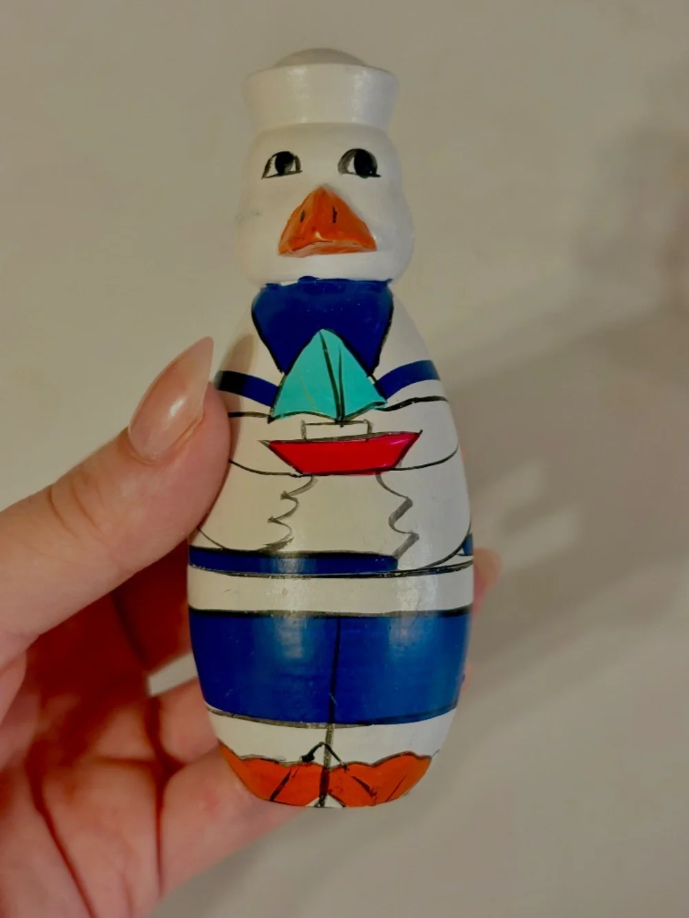 Vintage Nesting Dolls Chickens Hen Handpainted Wooden Cottage Grandma Retro